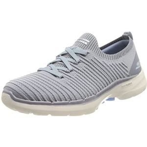 Skechers Go Walk 6 Fun Waves Basketbal voor dames, 8, Blauwe textielrand, 39 EU