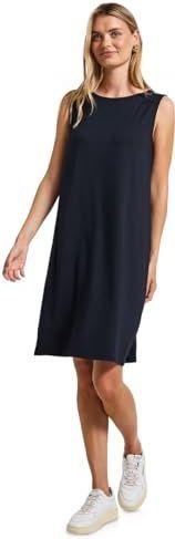 Street One Dames Jurk in effen kleur in Blauw, in size: 34