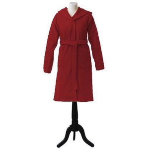 Essix Home Collection badjas met capuchon, katoen, maat 12/14, turquoise-rood