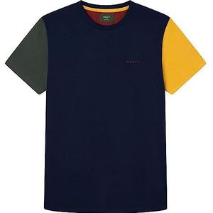 Hackett London Heritage Multi T-shirt voor heren, Blauw (zwart), M