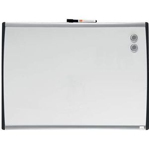 Nobo Klein Magnetisch Whiteboard met Gewelfd Frame, Droog Uitwisbaar, Aan de Muur te Bevestigen, Inclusief Whiteboardmarker, Magneten en Foamtape, 585 x 430 Millimeter, 1903783