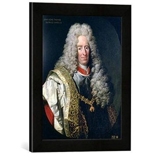 Ingelijste foto van Johann-Gottfried Auerbach ""Count Alois Thomas Raimund von Harrach, Viceroy of Naples (1669-1742)"", kunstdruk in hoogwaardige handgemaakte fotolijst, 30x40 cm, mat zwart