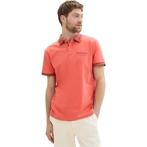 TOM TAILOR Poloshirt voor heren, 26202 - Flamingo Flower, XL