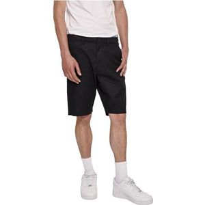 Urban Classics Katoenen linnen shorts voor heren, zwart, 36