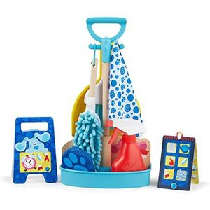 Melissa & Doug Blue’s Clues & You! Clean-Up Time Play Set | Speelgoed schoonmaken | Houten speelgoed | Rollenspel speelgoed | Montessori-spel | 3+ | Cadeau voor jongen of meisje