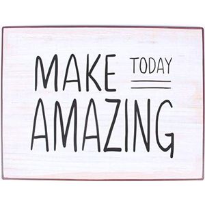 La Finesse Decoratieve Hangende Beschilderde Metalen Muur Plaque/Teken, Make Today Amazing