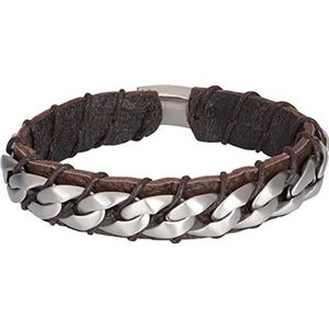 iXXXi Men Leren Heren armband Carlos Bruin | 20cm