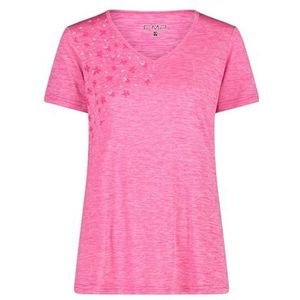 CMP - Jersey T-shirt Melange voor dames, fuchsia gemêleerd, 42, Fuxia Mel, 36 NL