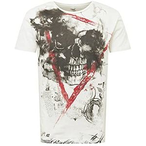 KEY LARGO Heren Hype Round T-shirt, offwhite (1001), M