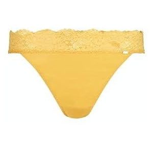 Skiny Dames Every Day In Shiny Lace G-String, Bright Gold, Regular