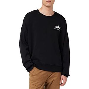 ALPHA INDUSTRIES Heren Sweater Basic OS ML Black, zwart, L