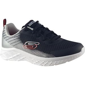 Skechers Sneakers voor jongens, Zwart Textiel Synthetisch Zilver Rood Tri, 33.5 EU