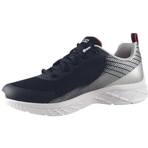 Skechers Sneakers voor jongens, Zwart Textiel Synthetisch Zilver Rood Tri, 33.5 EU