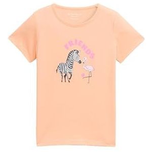 TOM TAILOR T-shirt voor meisjes met print, 37758 - Peach Bloom, 92-98
