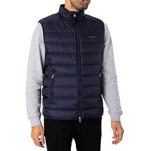 GANT Herenvest Light Down Gilet vest, evening blue, standaard, evening blue, 4XL