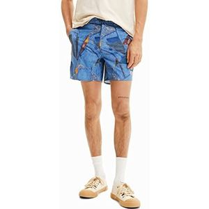 Desigual Men's BAAXIADOR_Alex 5005 Denim RAW Man Woven Board Shorts, Blue, L, blauw, L