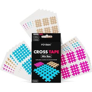 Kintex Cross Tape, Mix Box, 102 rasterpleisters gemengd, kruistapes, acupunctuurpleisters, roostertape, tape pleisters, kinesiologie tape, crosstapes