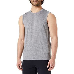 Champion Athletic C-Sport Quick Dry Micromesh Metallic Logo S/L Tanktop, Zwart Melange, S, Heren