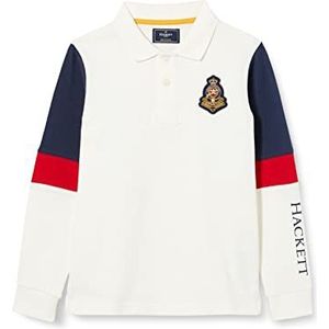 Hackett London Boy's Heritage SLV Stripe Polo Shirt, Cannoli Cream, 13 jaar