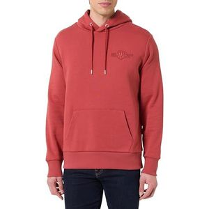 GANT REG Tonal Shield Hoodie, Modern Rust, M