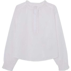 Pepe Jeansvoor meisjes. PG301682 Blouse Tara wit (10años= 140cm), Casual, Katoen, Lange mouwen, kinderkleding