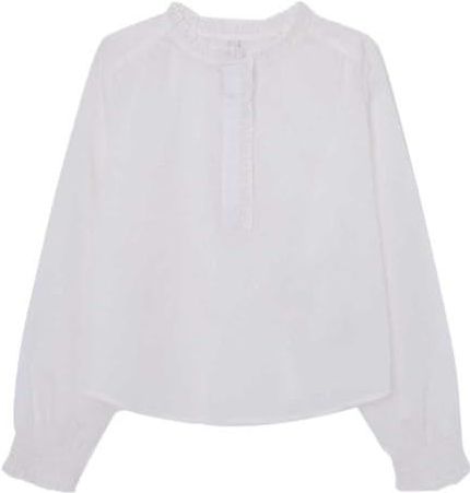 Pepe Jeansvoor meisjes. PG301682 Blouse Tara wit (10años= 140cm), Casual, Katoen, Lange mouwen, kinderkleding