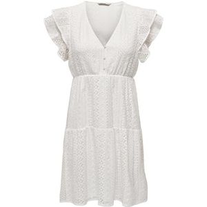ONLY Dames Onlhelena Lace Capsl Dress WVN Noos zomerjurk, wit, XL