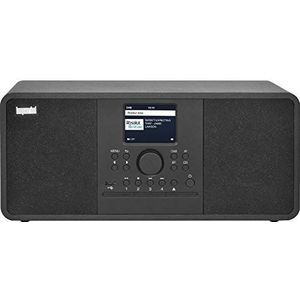 IMPERIAL DABMAN i205 CD internetradio/DAB+ (stereo geluid, FM, CD-speler, WLAN, LAN, Bluetooth, streamingdiensten (Spotify, Napster UVM.) incl. voeding) zwart