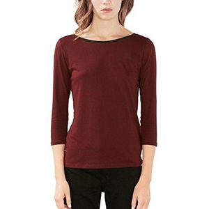 edc by ESPRIT T-shirt voor dames, rood (bordeaux red 600), 34