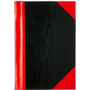 Idena 10098 - Notitieboek DIN A7, 96 vel, 70 g/m², vierkant, harde kaft, rood/zwart, 1 st.