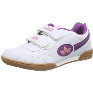LICO Bernie V Zaalsportschoen uniseks-kind, Wit / lila / zachtroze, 33 EU