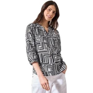 CECIL - Damesblouse - Grafisch Patroon - Katoen - 3/4 Mouwen