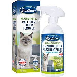 Bactador Kattenoiletten Geurverwijderaar Spray 500ml - Tegen Kattenur En Dierengeurtjes - Microbiologische Enzymreiniger - Natuurlijk En Effectief - Diepgaande Reiniging In De Kattenomgeving