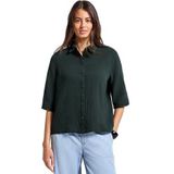 Street One Dames Mousseline overhemd blouse in Groen, in size: 34