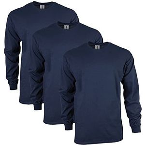 Gildan heren Ultra Katoenen T-shirt met lange mouwen, Stijl G2400, Marine, XXL