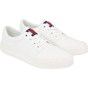 Tommy Hilfiger Heren TJM Vulc. Skate Derby Ess Vulcanized Sneaker, Ecru, 40 EU