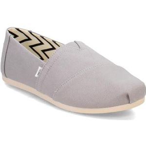 TOMS Alpargata Wide Loafer Flat voor dames, Motregen Grijs Breed Gerecycled Katoenen Canvas, 8 UK Wide