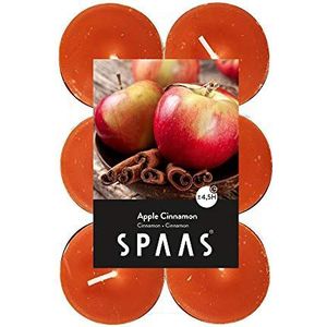 SPAAS 12 Theelichten Geur, ± 4,5 uur - Apple Cinnamon