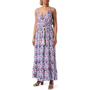 MAHISHA Dames maxi-jurk met allover-print 19326434-MA01, roze meerkleurig, L, Maxi-jurk met allover-print, L