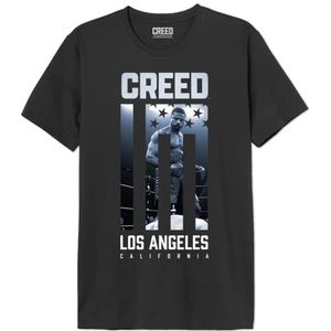 cotton division Creed MECREEDTS019 T-shirt voor heren ""Adonis Ring Fight"", antraciet, maat S, Antraciet, S