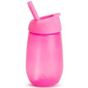 Munchkin Simple Clean Drinkbeker met rietjes, 296 ml, roze