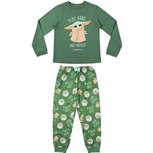 CERDÁ LIFE'S LITTLE MOMENTS Baby Yoda The Mandalorian-pyjama voor familie, 100% katoen, officieel Disney-gelicentieerd product, donkergroen, regular voor meisjes