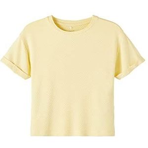 Name It Meisjes NKFHATINKA SS Loose TOP T-shirt, Aspen Gold, 116, aspen goud, 116 cm