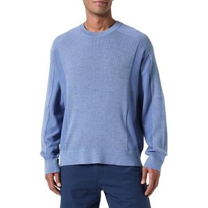 Armani Exchange Heren The Grid, Sustainable, Ribs and Reverse Jersey Stitch Pullover Sweater Sweater, stone, S