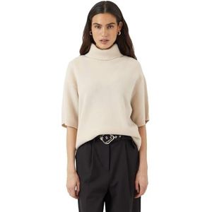 YAS - YASEMILA - Trui - Crème - Knitwear - Halve Mouw