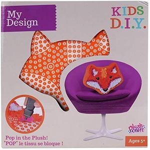 ORB - Decoratief Kussen Vos - 14235 - Plush Craft - Oranje - DIY - Kinder Speelgoed - Mijn Ontwerp - Creativiteit - Decoratie - Kunstactiviteit - 25,5 cm x 25,5 cm - Vanaf 5 jaar.