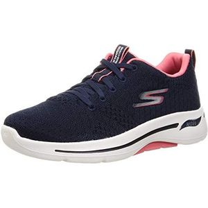 Skechers Go Walk Arch Fit Unify Sneaker voor dames, Navy Koraal, 42 EU