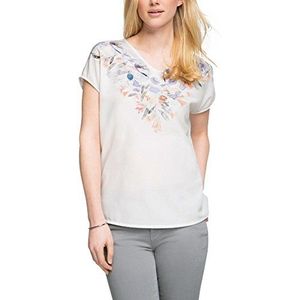 ESPRIT Collection, Dames T-Shirt 046eo1k017-Regular Fit, meerkleurig (off white 110), XL
