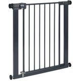 Safety 1st Easy Close Traphekje, Uitschuifbaar Veiligheidshekje, Pressure Fit, Babyhekje ook Geschikt voor Honden, 6 maanden - 2 jaar, Metal Black