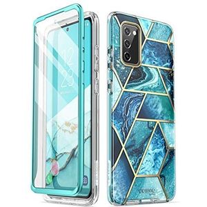i-Blason Glitter hoes voor Samsung Galaxy S20 Fe (6,5 inch) 5G telefoonhoes bumper case 360 graden beschermhoes cover [Cosmo] met displaybescherming 2020, Ocean